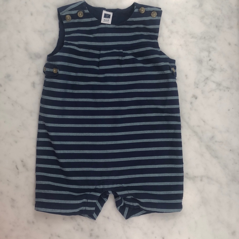 Boys navy and blue stripe Jon Jon